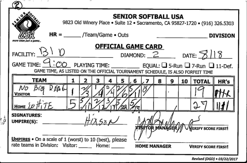 August 18 game 2