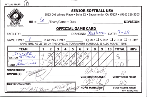 September 29 game 1